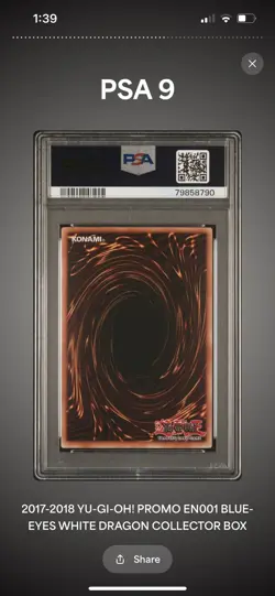 YU-GI-OH! Blue-Eyes White Dragon KACB-EN001 Limited Edition PSA 9 Holo Ultra - Image 2