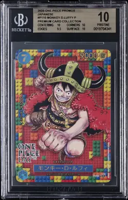 2025 ONE PIECE JPN PREMIUM COLLECTION ONE PIECE DAY'25 MONKEY D. LUFFY P BGS 10 - Image 1