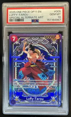 2025 One Piece Luffy-Tarou Special Card Alternate Art #ST18-005 PSA 10 GEM MINT - Image 1