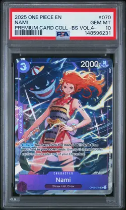 2025 ONE PIECE PREMIUM COLLECTION BEST SELECTION VOL.4 - #070 NAMI PSA 10 - Image 1