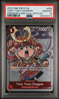 2023 ONE PIECE BANDAI PREMIUM COLLECTION 25TH EDITION TONY TONY CHOPPER PSA 10 - Image 1