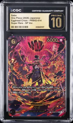 2026 ONE PIECE JAPANESE EGGHEAD CRISIS SUPER RARE SP VER SABO CGC 10 PRISTINE - Image 1