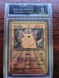 Pokemon Pikachu Celebrations Ultra Rare Collection Gold Metal 58/102 Graded Mint - Image 2
