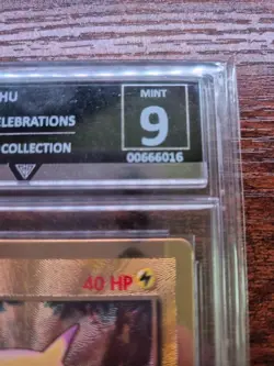 Pokemon Pikachu Celebrations Ultra Rare Collection Gold Metal 58/102 Graded Mint - Image 5