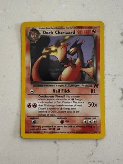 Dark Charizard 4/82 - Pokemon TCG Team Rocket Unlimited Holo Rare Card WOTC - MP - Image 1