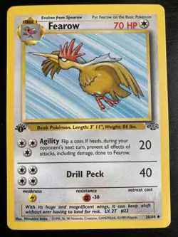 Pokemon's Jungle Set Non-Holo 1st Edition Fearow 36/64 Excellent Condition - Image 1