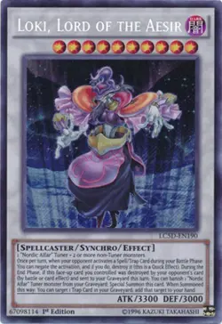 Loki, Lord of the Aesir - LC5D-EN190 - Secret Rare - 1st Edition NM YuGiOh! Leg - Image 1