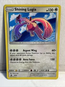 2017 Shining Lugia Promo # SM82 Holo Promo Sun & Moon Promo Pokemon NM Card - Image 2