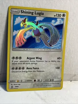 2017 Shining Lugia Promo # SM82 Holo Promo Sun & Moon Promo Pokemon NM Card - Image 3