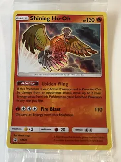 Shining Ho-Oh SM70 Holo Foil Factory SEALED Pokemon Black Star Promo Card Mint!! - Image 1