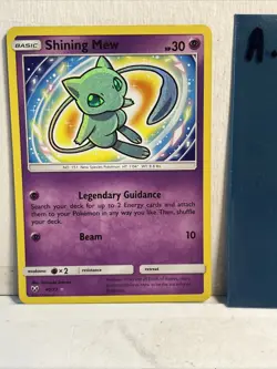 2017 Shining Mew -# 40/73 Pokemon Shining Legends Sun & Moon Ultra Rare Card NM - Image 1
