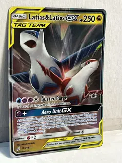NM Card! Sun And Moon - Team Up #113/181 Latias & Latios GX - 2018 Pokemon Foil - Image 2