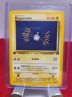 1st Edition Magnemite 60/82 Team Rocket POKEMON TCG CARD NM/LP EN FREE SHIPPING - Image 1