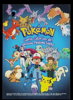 Pokemon Card - Pokemon Checklist Topps TV Animation Edition Blue Logo - Image 1