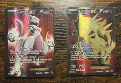 Pokemon EX Holo Card Lot - Mewtwo EX & Tyranitar EX (BREAKthrough, Origins) - Image 1