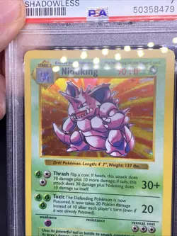 Pokemon Nidoking Holo Rare Shadowless 11/102 Base Set Vintage 1999 PSA 7 NM Card - Image 3