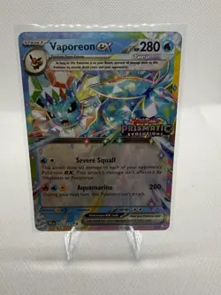 Pokemon TCG Vaporeon EX 023/131 Prismatic Evolutions Card NM Condition Stamped - Image 1
