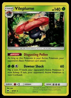 Pokemon Card Burning Shadows Vileplume 6/147 Rare Holo - Image 1