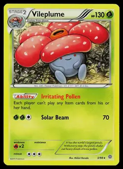Pokemon Card Ancient Origins Vileplume 3/98 Rare - Image 1