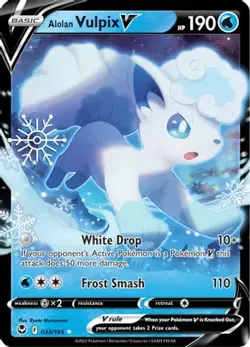 Alolan Vulpix V 033/195 Holo Miscellaneous Cards & Products Pokemon NM - Image 1