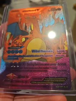 Charizard V Rainbow Foil Fan Art Vinyl Premium Collector Display Card - Image 3