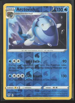 Arctovish Rare SWSH03: Darkness Ablaze 054/189 NM Pokemon Card Reverse Holo - Image 1