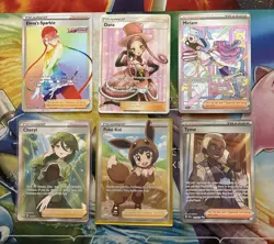 Pokemon Card Lot Full Art Alt Art Fire Dana Miriam - Image 1
