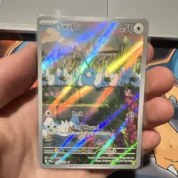 Pokemon Swablu Near Mint 213/182 SV04: Paradox Rift Illustration Rare Holo Card - Image 1