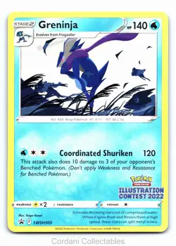 Greninja SWSH305 - Illustration Contest 2022 - Pokemon Card - Near Mint - Image 1