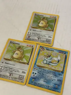 Vintage Pokemon Holo Card Lot Vaporeon Kangaskhan - Image 2