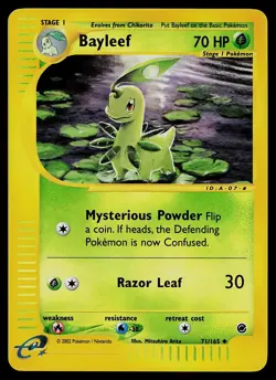 Pokemon Card - Bayleef Expedition Base Set 71/165 Reverse Holo Uncommon - Image 1