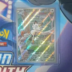 Pokemon TCG Meowth Basic Illustration Rare Reverse Holo 106/094 Me02 70HP Card - Image 1