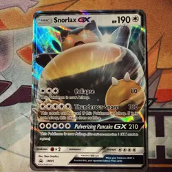 Pokemon Card - Snorlax GX Black Star Promo SM05 Holo NM - Image 1