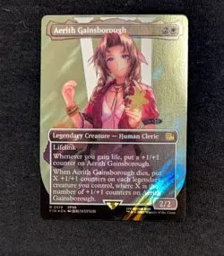 MTG: Aerith Gainsborough (Borderless) (Surge Foil) Final Fantasy Foil NM - Image 1