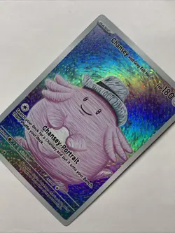 Chansey With Grey Felt Hat Pokemon Card Holo Foil Art Anime Van Gogh Portrait - Image 3