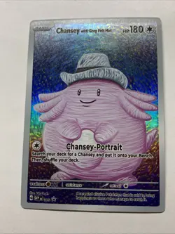 Chansey With Grey Felt Hat Pokemon Card Holo Foil Art Anime Van Gogh Portrait - Image 5