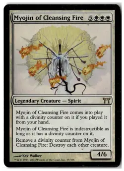 MTG Foil Myojin of Cleansing Fire - Champions of Kamigawa Heavily Played English - Image 1