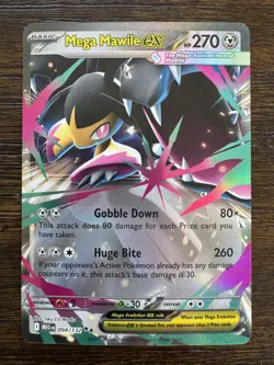 Pokemon Mega Mawile ex 094/132 Me01: Mega Evolution Double Rare Holo - Image 1