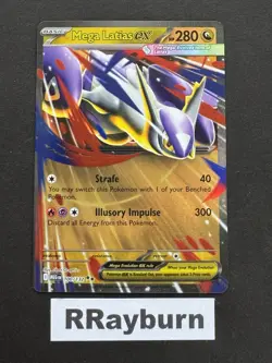 Pokemon Mega Latias ex 100/132 Me01: Mega Evolution Double Rare Holo - Image 1