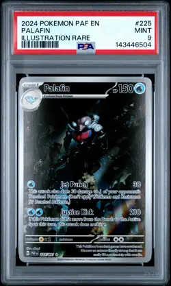 2024 POKEMON PAF EN-PALDEAN FATES ILLUSTRATION RARE #225 PALAFIN PSA 9 - Image 1
