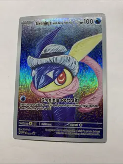 Greninja With Grey Felt Hat Pokemon Card Holo Foil Art Anime Van Gogh Portrait - Image 5