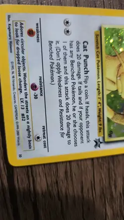 1999 Meowth, WOTC, Black Star Promos #10, Vintage Holo, Pokemon TCG Card - MP - Image 3