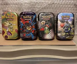 Pokemon Mini Tin Lot. 1 Tin Each of 151, Ascended Heroes, B&W, and Mega Heroes!! - Image 1