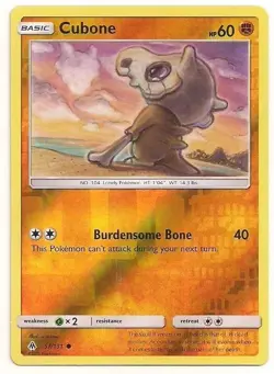Cubone 57/131 S&M Forbidden Light REVERSE HOLO PERFECT MINT! Pokemon - Image 1