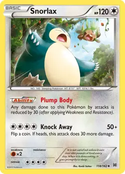 Snorlax 118/162 XY Breakthrough Uncommon MINT! Pokemon - Image 1