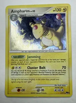 Ampharos 1/17 Scale Holo Rare Pokemon Card Pop Series 7 (LP/MP) - Image 1
