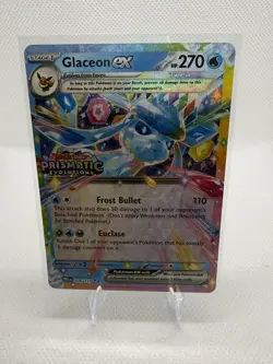 Pokemon TCG Prismatic Evolutions Glaceon EX 026/131 Promo Stamped - Image 1