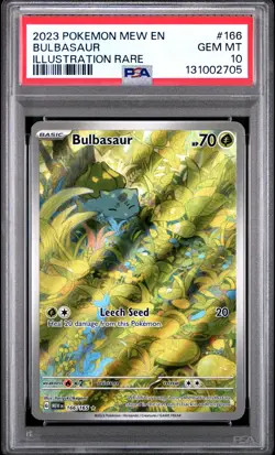 2023 POKEMON MEW EN-151 ILLUSTRATION RARE #166 BULBASAUR PSA 10 - Image 1