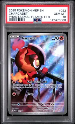 2025 POKEMON MEP EN-ME BLACK STAR PROMO #022 CHARCADET PSA 10 - Image 1