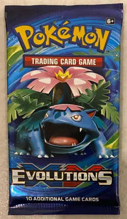 2016 POKEMON TCG XY EVOLUTIONS BOOSTER PACK FACTORY SEALED VENUSAUR ART - Image 1